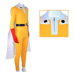 Saitama Yellow Jumpsuit Cosplay Costume Halloween Carnival Suit