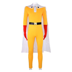Saitama Yellow Jumpsuit Cosplay Costume Halloween Carnival Suit