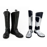 Sith Darth Maul Black Silver Boots Shoes Cosplay Accessories Halloween Props