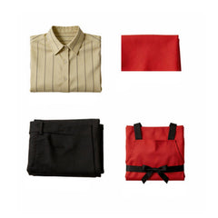Smoking Behind The Supermarket With You (2026) Yamada Supermarket Cashier Red Outfits Cosplay Costume