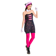 Splatoon Callie Purple Black Sequins Outfits Cosplay Costume Halloween Carnival Suit