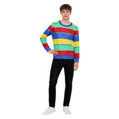 Stranger Things (2025) Derek Turnbow Striped Top Outfits Cosplay Costume