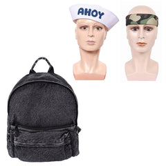 Stranger Things (2025) Scoops Ahoy Hat Lucas Sinclair Camouflage Headband Will Byers Backpack Cosplay Accessories Props