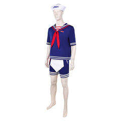 Stranger Things 3 Scoops Ahoy Steve Harrington Blue Sailor Set Cosplay Costume