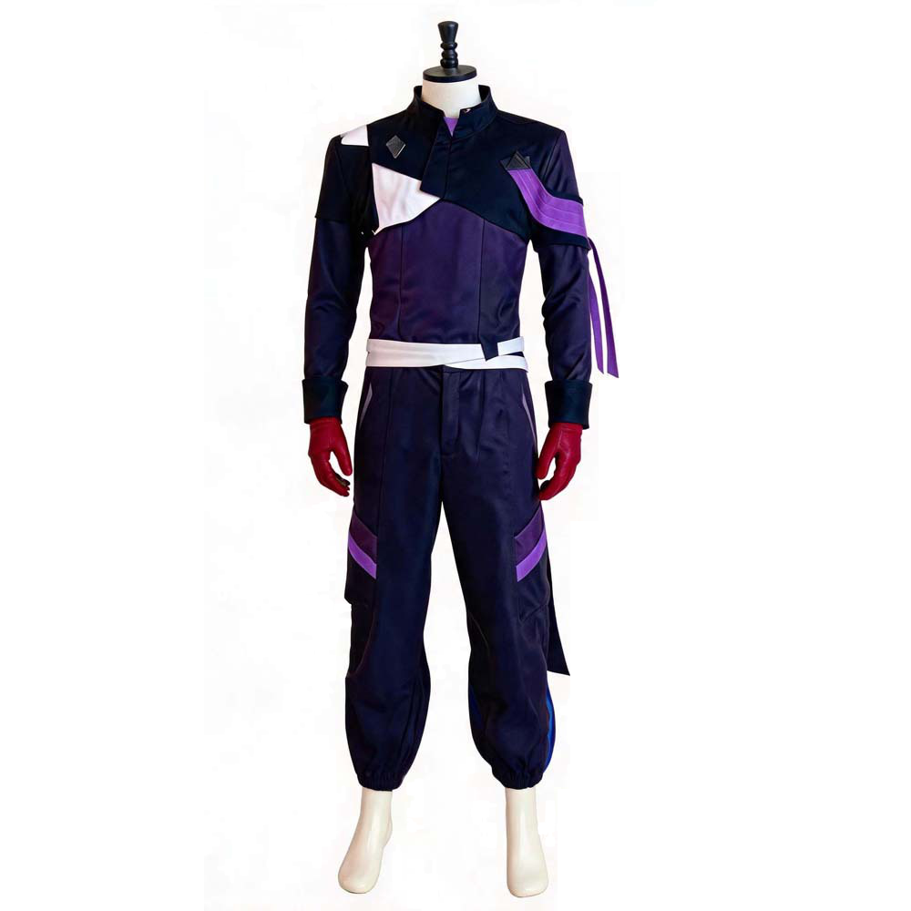 Sword Art Online Integral Domain Kirito Purple Jumpsuit Set Outfits Cosplay Costume
