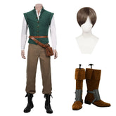 Movie Tangled Vest Shirt Outfit Flynn Rider Halloween Carnival Suit Cosplay Costume