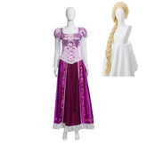 Tangled Rapunzel Pink Purple Dress Outfits Cosplay Costume Halloween Carnival Suit