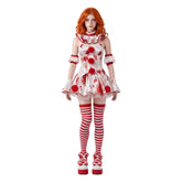Terrifier 4 (2026) Clown White Red Dress Set Outfits Halloween Horror Cosplay Costume