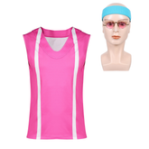 The Bad Guys 2 (2025) Mr. Snake Retro Pink Vest Glasses Headband Cosplay Costume Accessories Props