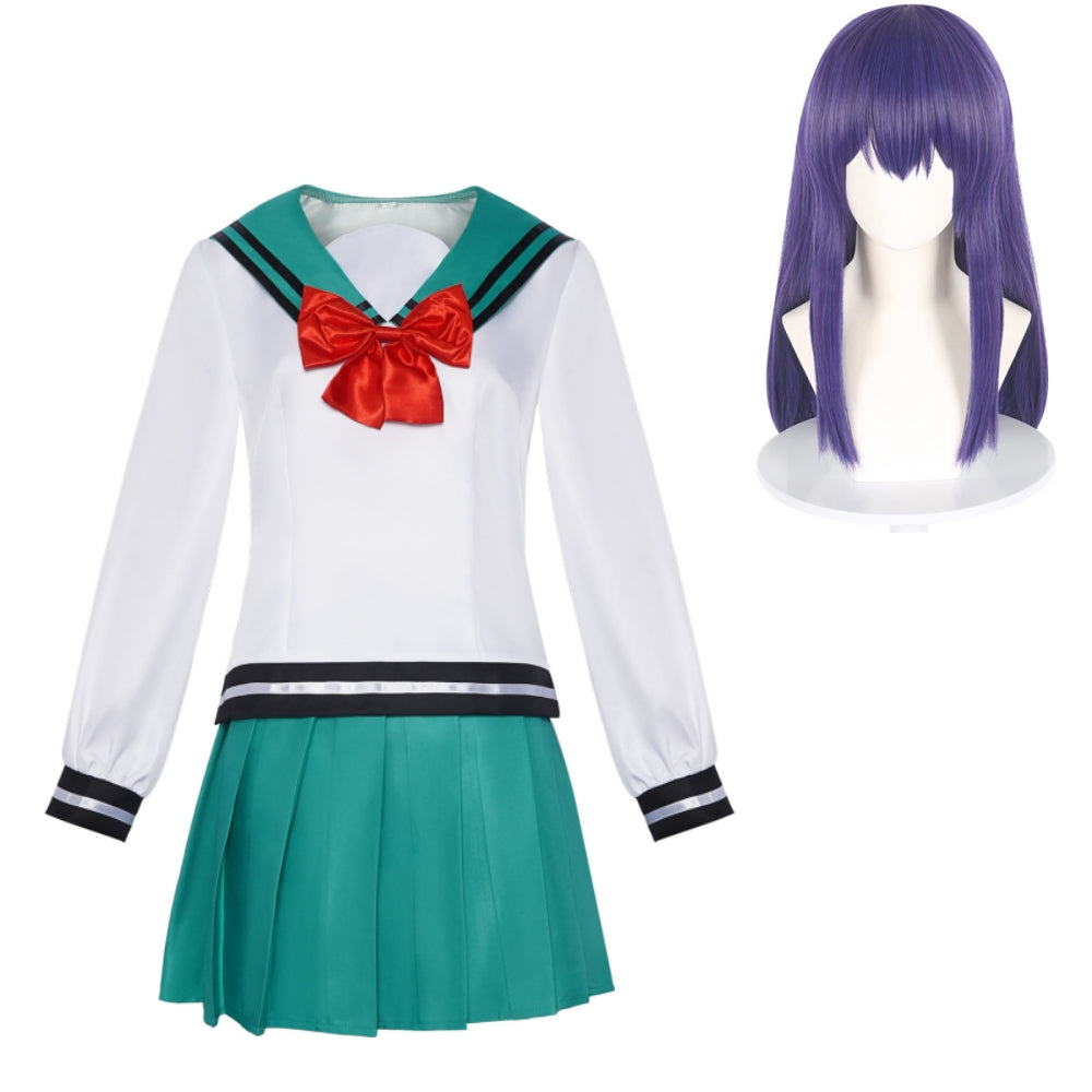 The Disastrous Life Of Saiki K. Kokomi Teruhashi Green School Uniform Set Outfits Cosplay Costume