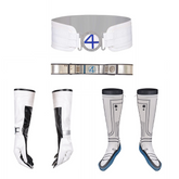 The Fantastic Four: First Steps (2025) Team White Belt Gloves Socks Cosplay Accessories Props