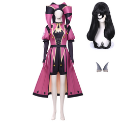 The Freak Circus Columbina Pink Clown Outfits Cosplay Costume Halloween Suit