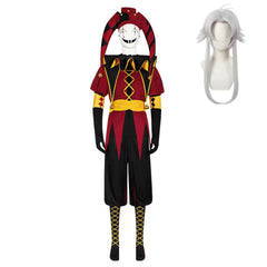 The Freak Circus Harlequin & Pierrot Horror Clown Cosplay Costume Carnival Halloween Suit
