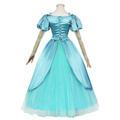 The Little Mermaid Ariel Princess Blue Dress Gown Outfits Cosplay Costume