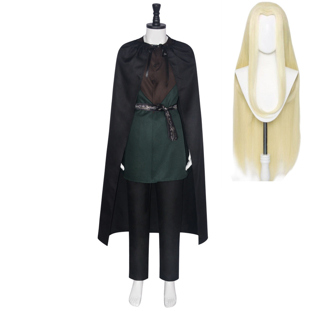 The Lord Of The Rings (2024) Legolas Black Cloak Set Outfits Cosplay Costume