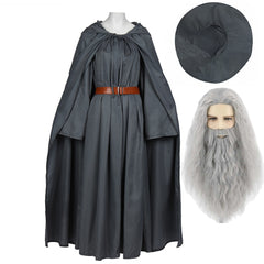 The Lord Of The Rings Gandalf Grey Cloak Hat Set Wizard Outfits Cosplay Costume