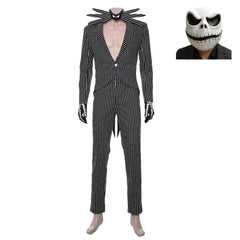 The Nightmare Before Christmas Jack Skellington Uniform Halloween Cosplay Costume