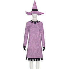 The Nightmare Before Christmas Shock Pink Dress Hat Set Outfits Halloween Cosplay Costume