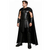 The Odyssey (2026) Agamemnon Black Leather Armor Outfits Cosplay Costume