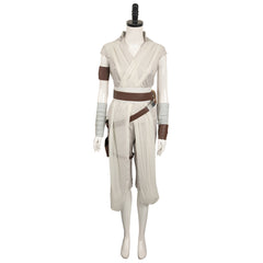 The Rise of Skywalker Rey Beige Set Outfit Cosplay Costume Halloween Carnival Suit