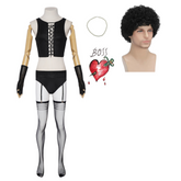 The Rocky Horror Picture Show Dr. Frank-N-Furter Black Vest Pants Set Outfits Cosplay Costume