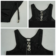 The Rocky Horror Picture Show Dr. Frank-N-Furter Black Vest Pants Set Outfits Cosplay Costume