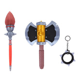 The Super Mario Galaxy Movie (2026) Bowser Jr. Weapon Axe Brush Choker Keychain Cosplay Accessories Props