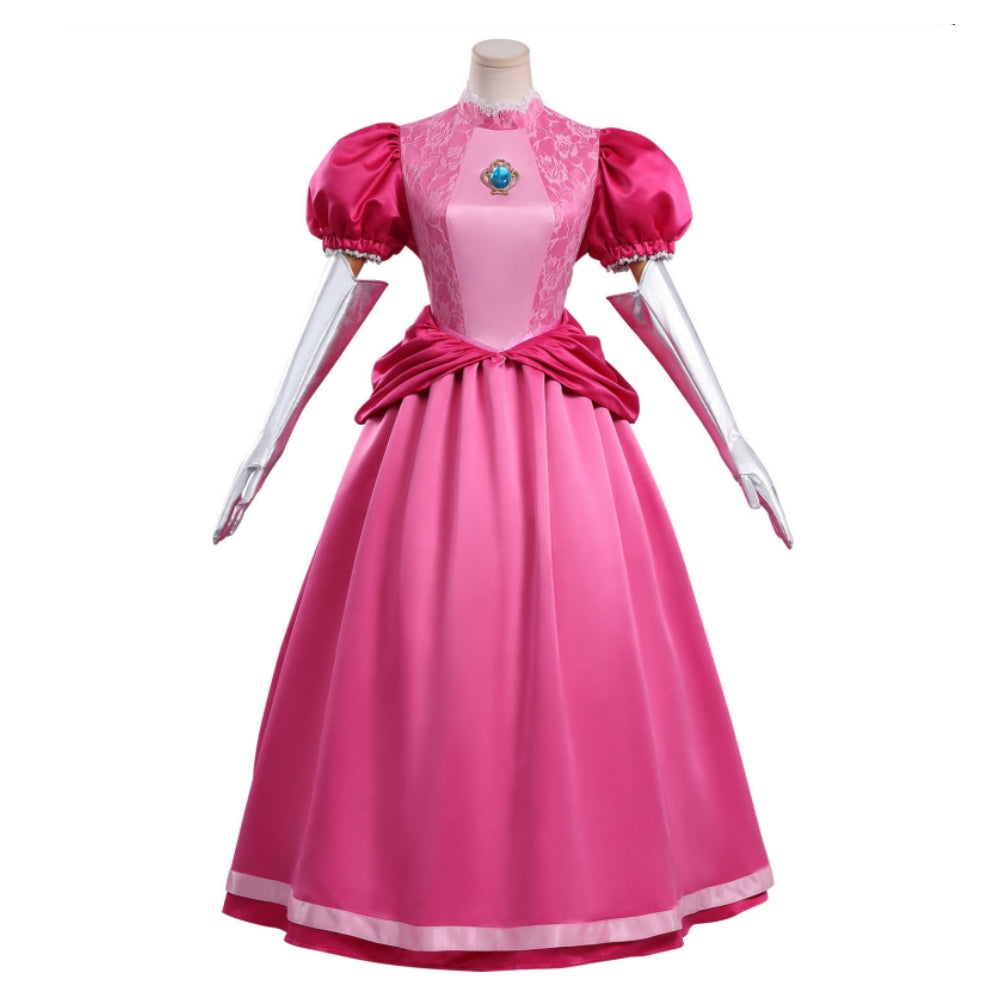 The Super Mario Galaxy Movie (2026) Princess Peach Pink Dress Outfits Cosplay Costume