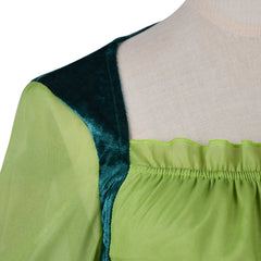 The Wizard of OZ Green Fairy Dress Outfits Medieval Cosplay Costume Halloween Suit