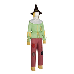 The Wizard of OZ Scarecrow Green Set Outfits Cosplay Costume Halloween Suit