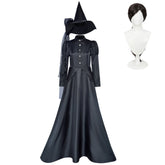 The Wizard of OZ Wicked Witch Black Set Outfits Cosplay Costume Halloween Suit
