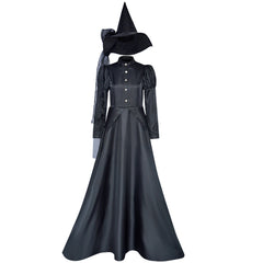 The Wizard of OZ Wicked Witch Black Set Outfits Cosplay Costume Halloween Suit