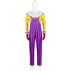 Toy Story Chuckles The Clown Yellow Purple Set Outfits Cosplay Costume Halloween Carnival Suit