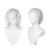 Uzui Tengen White Cosplay Wig Heat Resistant Hair Accessories Halloween Props