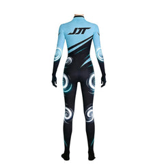 Valorant Jett Blue Black Printed Jumpsuit Outfits Cosplay Costume