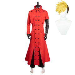 Vash The Stampede Red Long Coat Set Outfits Cosplay Costume Halloween Carnival Suit