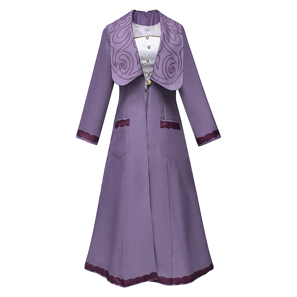 Wicked (2024) Elphaba Gray Coat Dress Set Outfits Cosplay Costume