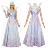 Wicked: For Good (2025) Glinda Blue Patterned Dress Cosplay Costume