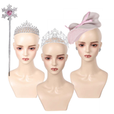 Wicked Glinda Pink Hat Tiara Earrings Wand Cosplay Halloween Carnival Accessories Props