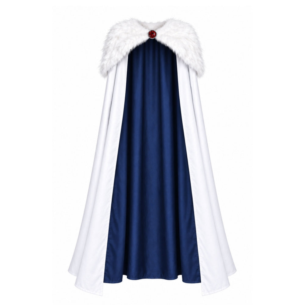 X-Men '97 Emma Frost White Fur Collar Cloak Cosplay Costume