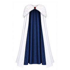 X-Men '97 Emma Frost White Fur Collar Cloak Cosplay Costume