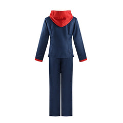 Yuji Itadori Red Hood Blue School Uniform Set Outfits Cosplay Costume