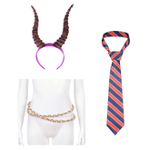 Zootopia 2 (2025) Flash Slothmore Necktie Gazelle Chain Belt Horns Cosplay Accessories Props