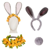 Zootopia 2 (2025) Judy Hopps Yellow Flowers Wreath Rabbit Ears Tail Cosplay Accessories Props