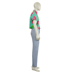 KPop Demon Hunters (2025) Abby Saja Green Shirt Trousers Set Outfits Cosplay Costume