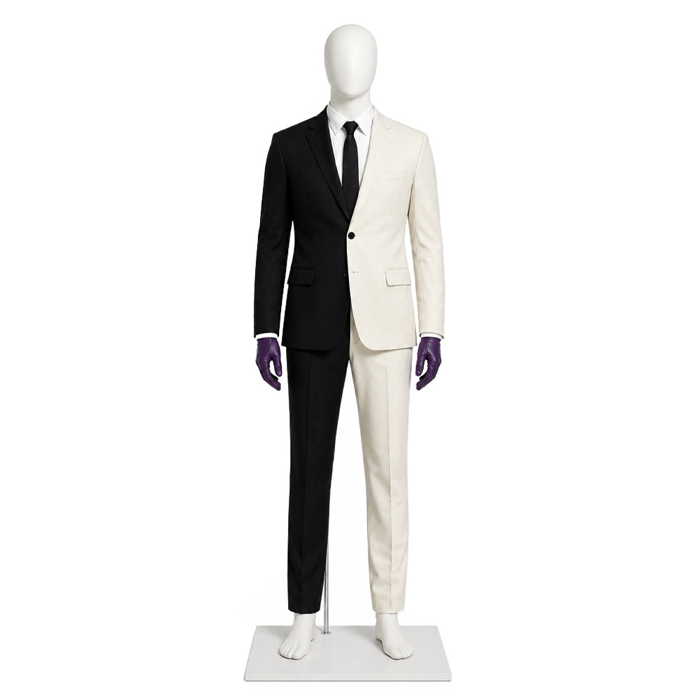 Absolute Two-Face Harvey Dent Half Black White Set Outfits Halloween Cosplay Costume