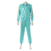 Adult Band Singer Blue Sequin Sportswear Set Outfits Cosplay Costume Carnival Suit