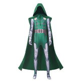 Adult Kids Avengers: Doomsday (2026) Doctor Doom Printed Jumpsuit Cloak Outfits Cosplay Costume
