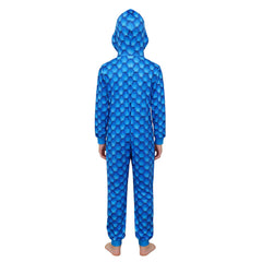 Adult Kids Zootopia 2 Gary Blue Snake Coral Fleece Jumpsuit Homewear Cosplay Costume