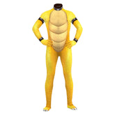 Adult Teen The Super Mario Bros. Bowser Yellow Printed Jumpsuit Outfits Cosplay Costume